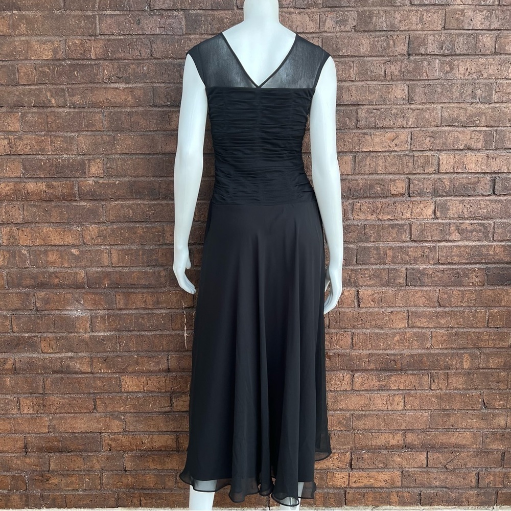 signature by sangria Woman’s elegant Black Dress Sz 4 - Picture 7 of 8